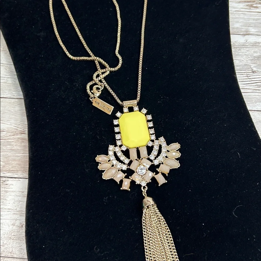 The Limited Gold and Yellow Pendant Necklace
